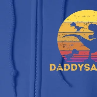 Papa Dinosaur Daddysaurus 2 Two Gift Full Zip Hoodie