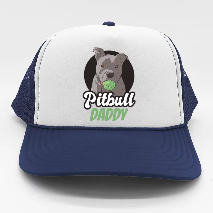 Pitbull Dog Dad For Fathersday Ll Father Gift Trucker Hat