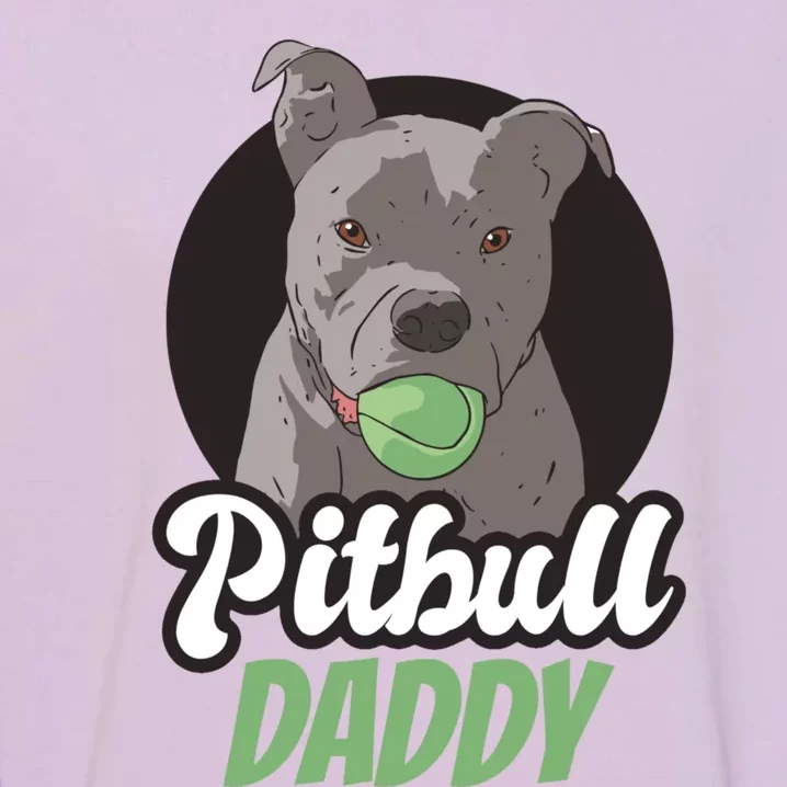 Pitbull Dog Dad For Fathersday Ll Father Gift Garment-Dyed Sweatshirt