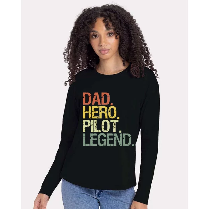 Pilot Dadpilot Dad Womens Cotton Relaxed Long Sleeve T-Shirt