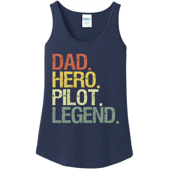 Pilot Dadpilot Dad Ladies Essential Tank