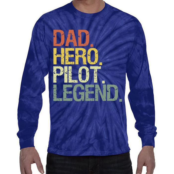 Pilot Dadpilot Dad Tie-Dye Long Sleeve Shirt