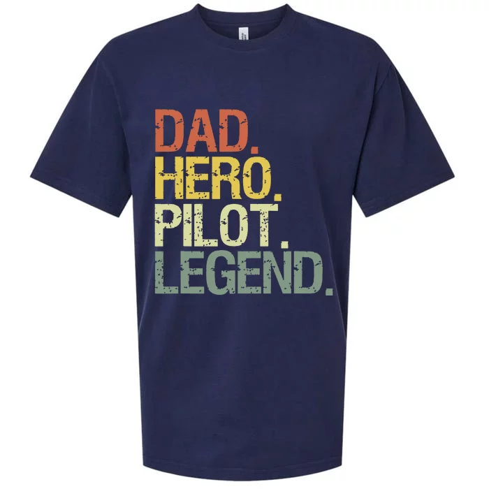 Pilot Dadpilot Dad Sueded Cloud Jersey T-Shirt