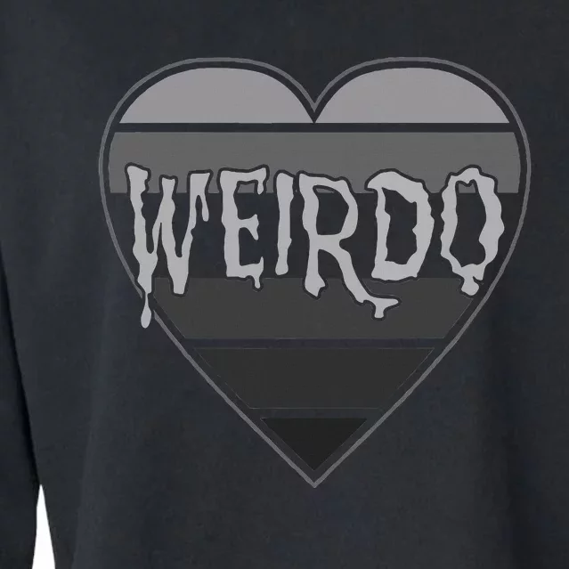 Punk Dark Emo Funny Goth Heavy Rock Music Weirdo Cropped Pullover Crew