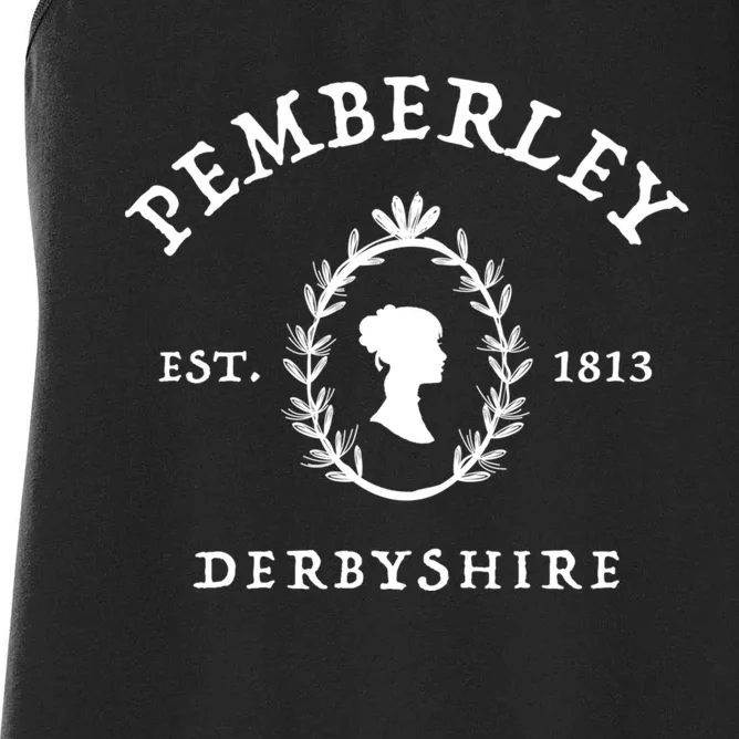 Pemberley Derbyshire Est 1813 Pride And Prejudice Jane Austen Women's Racerback Tank