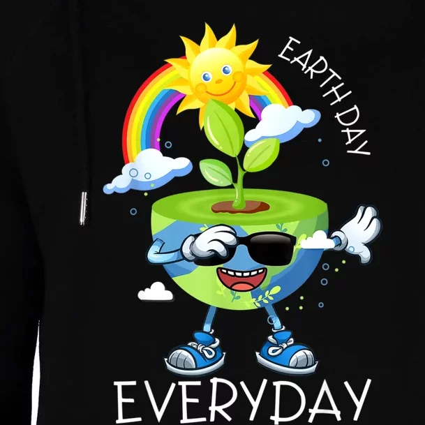 Planet Dabbing Earth Day Everyday Womens Funnel Neck Pullover Hood