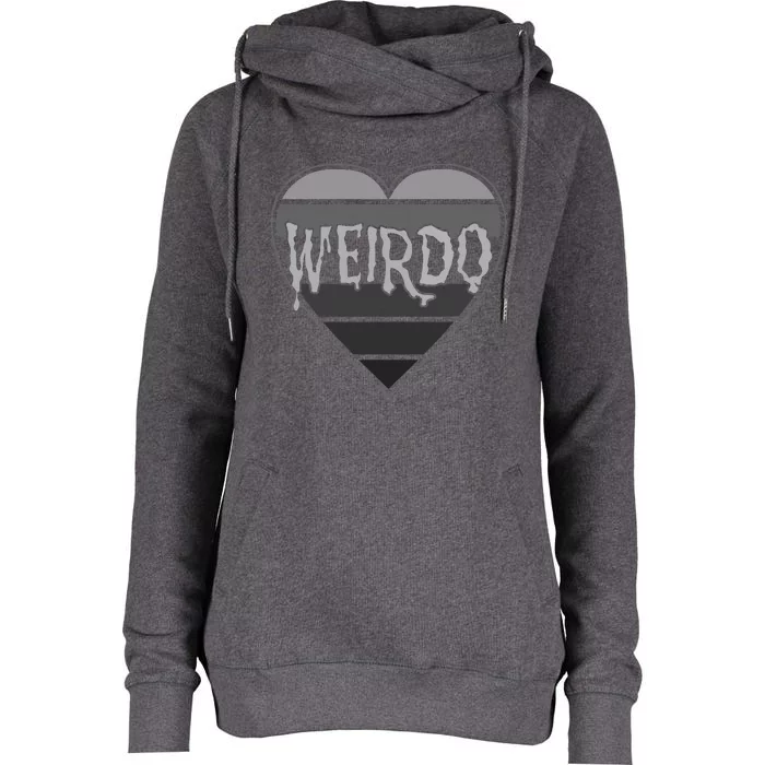 Punk Dark Emo Funny Goth Heavy Rock Music Weirdo Womens Funnel Neck Pullover Hood