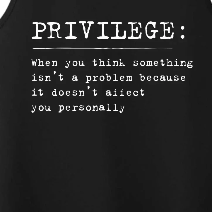 Privilege Definition Equality And Civil Rights Supporter Performance Tank