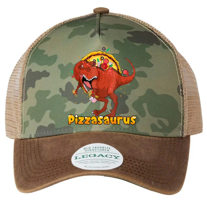 Pizzasaurus Dinosaur Eating Pizza T Rex Legacy Tie Dye Trucker Hat