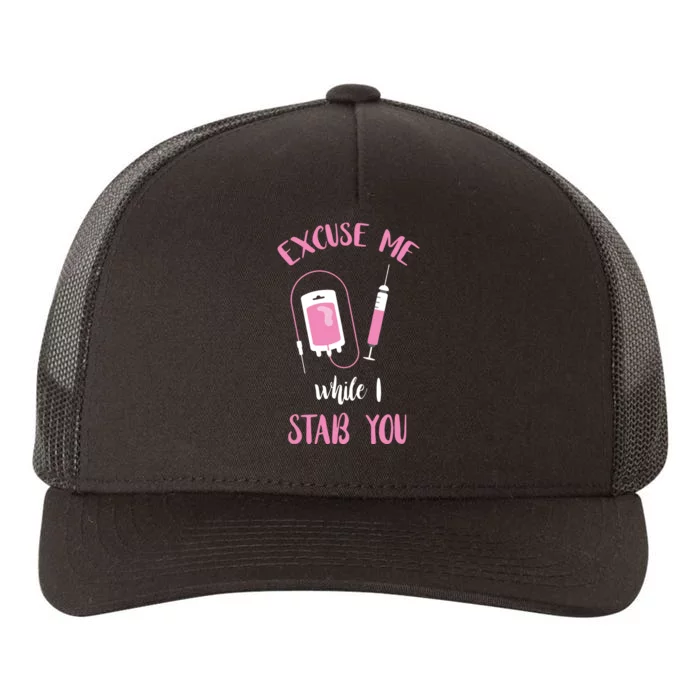 Phlebotomy Doctor Excuse Me Syringe Blood Phlebotomist Yupoong Adult 5-Panel Trucker Hat