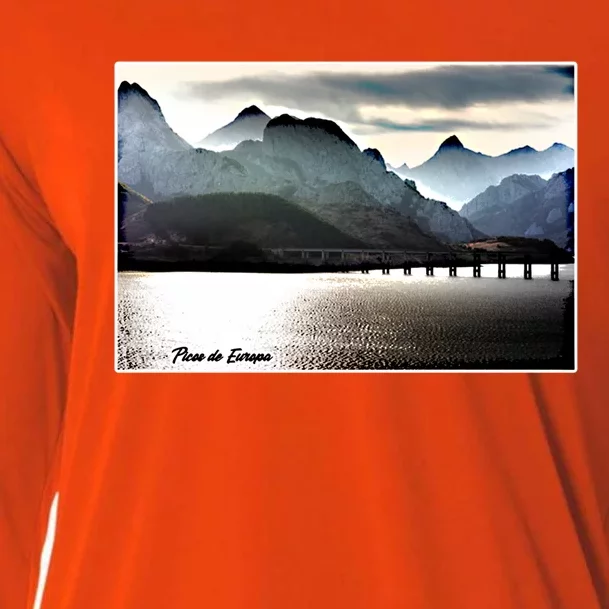 Picos De Europa Beautiful Earth Land And Sea Scapes Gift Cooling Performance Long Sleeve Crew