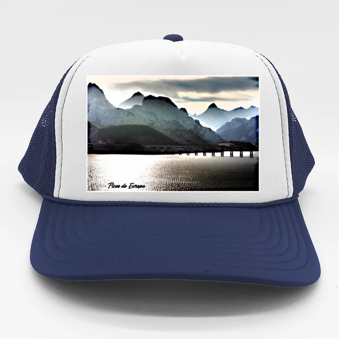 Picos De Europa Beautiful Earth Land And Sea Scapes Gift Trucker Hat