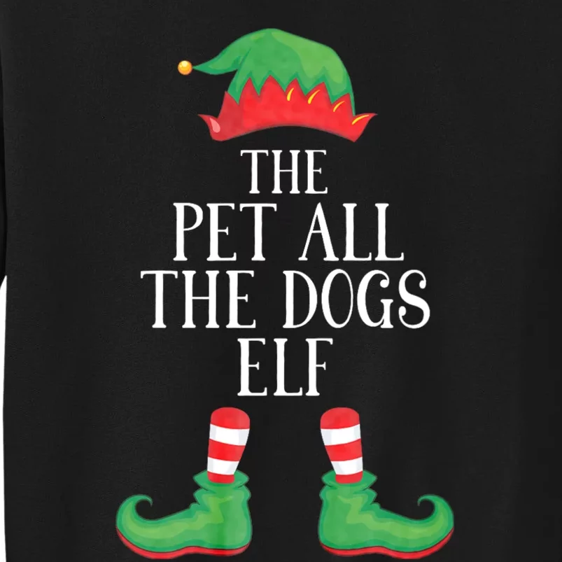 Pets Dogs Elf Matching Group Xmas Funny Family Christmas Tall Sweatshirt