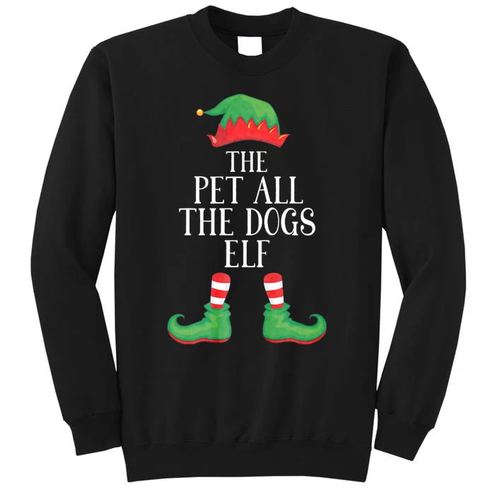 Pets Dogs Elf Matching Group Xmas Funny Family Christmas Tall Sweatshirt