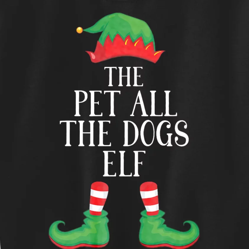 Pets Dogs Elf Matching Group Xmas Funny Family Christmas Kids Sweatshirt