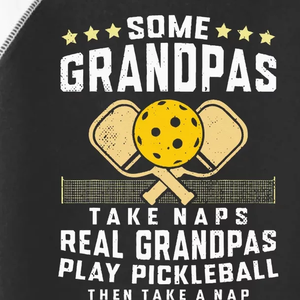 Pickleball Design For Grandpa Funny Pickleball Player Toddler Fine Jersey T-Shirt