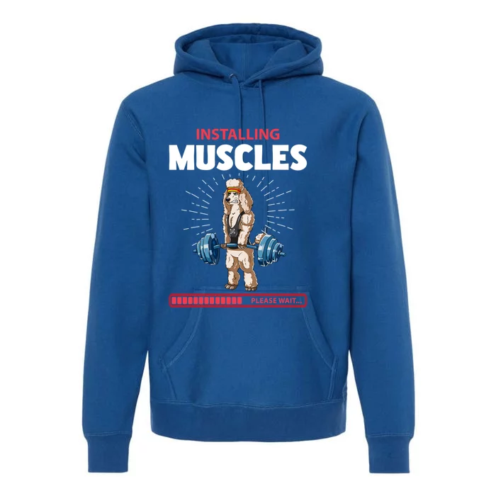 Poodle Deadlift Fitness Gym Weightlifting Gift Premium Hoodie