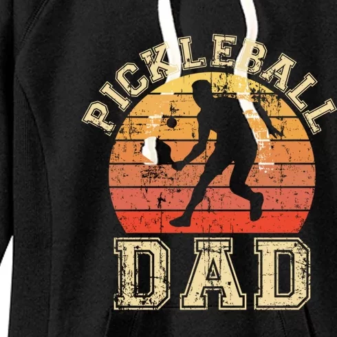 Pickleball Dad Funny Love Pickleball Player Father Daddy Funny Gift Women's Fleece Hoodie