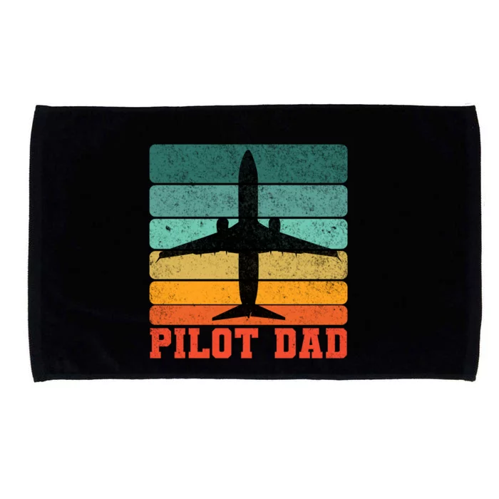 Pilot Dad Father Sunset Colour Plane Cute Gift Microfiber Hand Towel