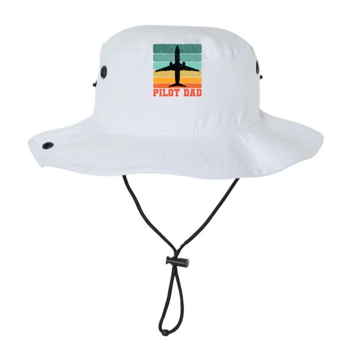 Pilot Dad Father Sunset Colour Plane Cute Gift Legacy Cool Fit Booney Bucket Hat