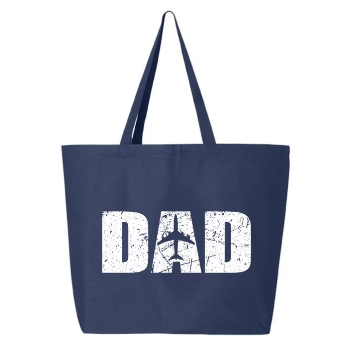 Pilot Dad Fathers Day Irplane And Aviation Lover Gift 25L Jumbo Tote