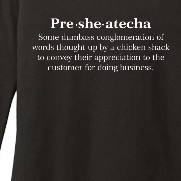 Presheatecha Definition Funny Word Mashup Womens CVC Long Sleeve Shirt