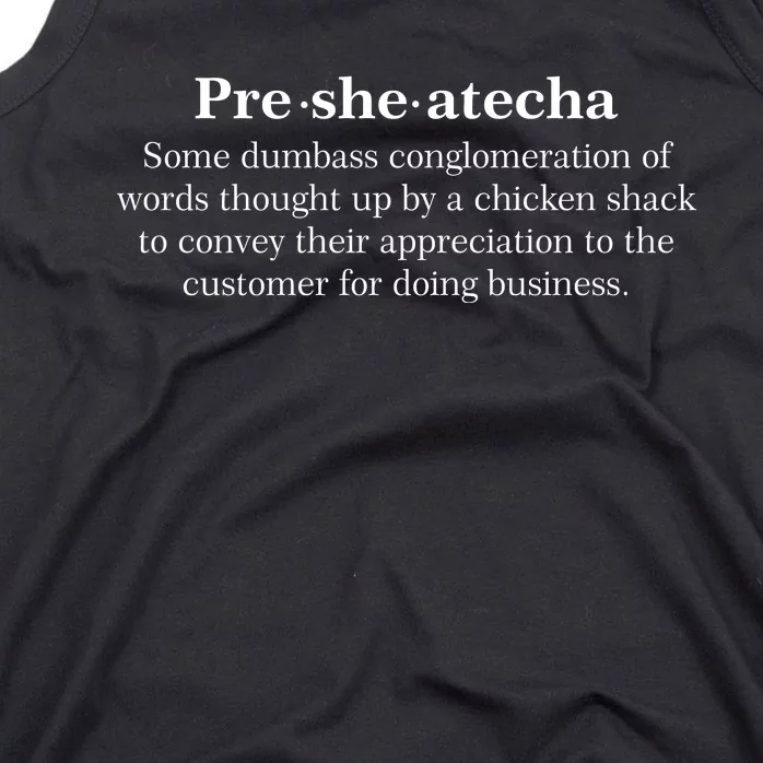 Presheatecha Definition Funny Word Mashup Tank Top