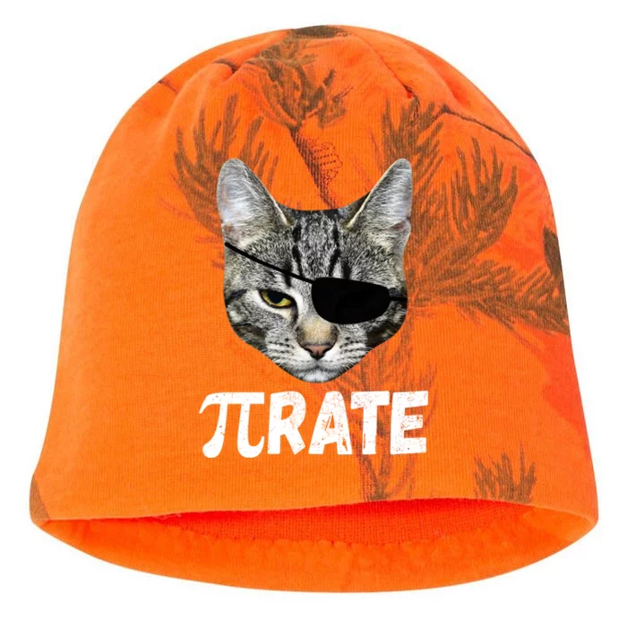 Pi Day Funny Cat Pirate Kati - Camo Knit Beanie