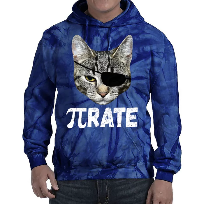 Pi Day Funny Cat Pirate Tie Dye Hoodie