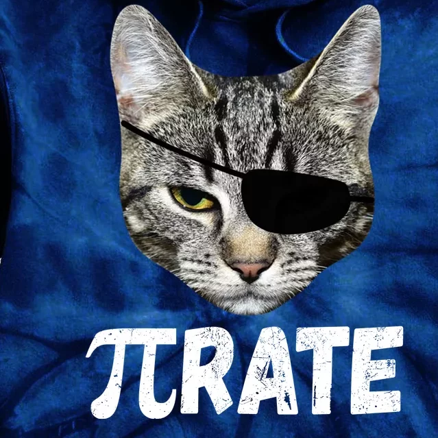 Pi Day Funny Cat Pirate Tie Dye Hoodie