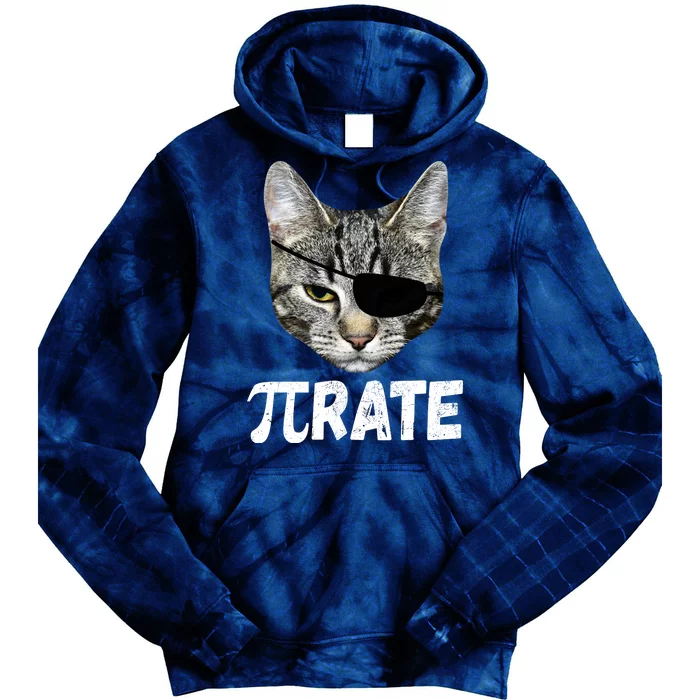 Pi Day Funny Cat Pirate Tie Dye Hoodie