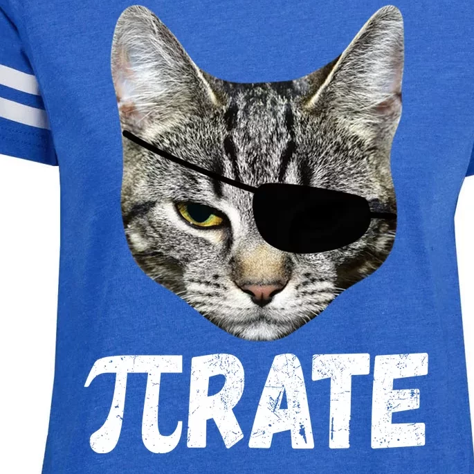 Pi Day Funny Cat Pirate Enza Ladies Jersey Football T-Shirt