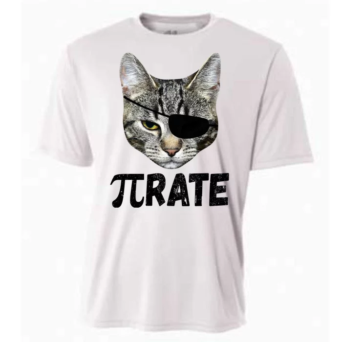 Pi Day Funny Cat Pirate Cooling Performance Crew T-Shirt