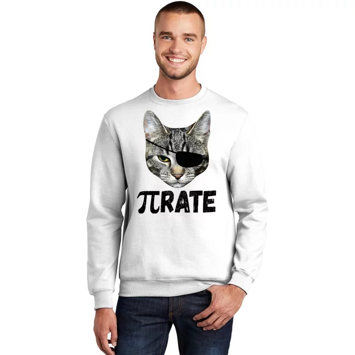 Pi Day Funny Cat Pirate Sweatshirt