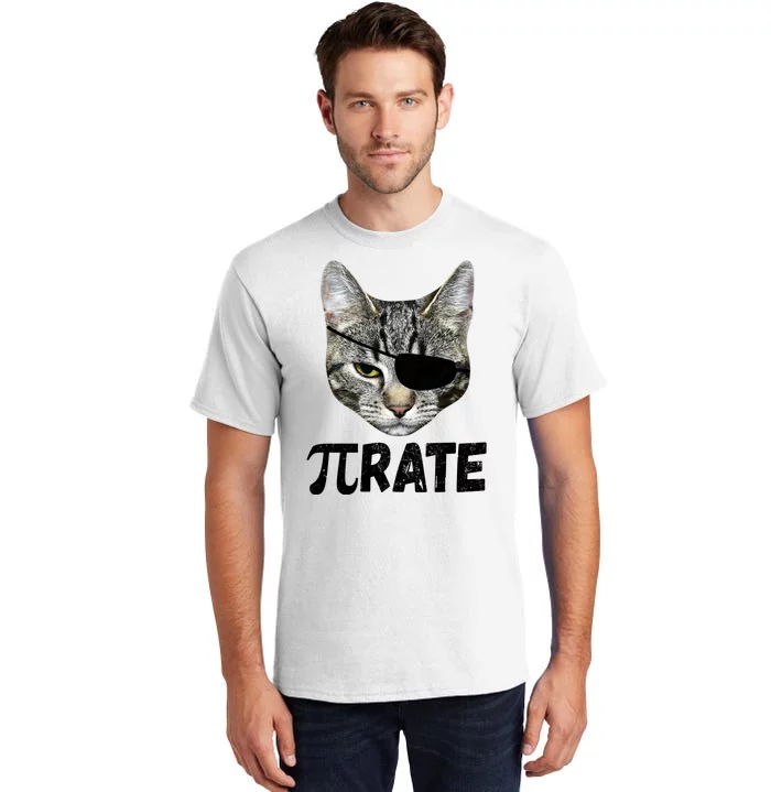 Pi Day Funny Cat Pirate Tall T-Shirt