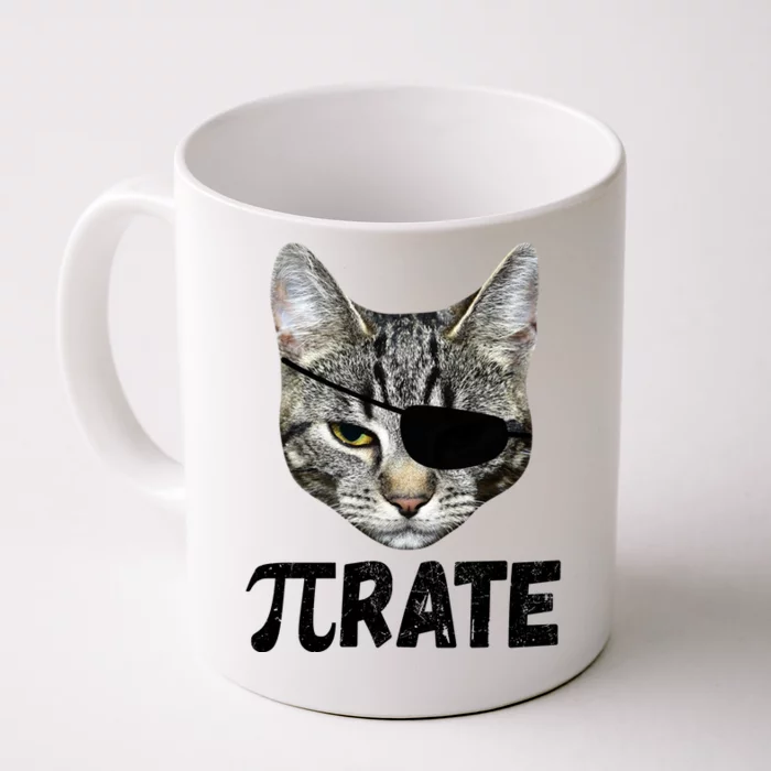 Pi Day Funny Cat Pirate Front & Back Coffee Mug