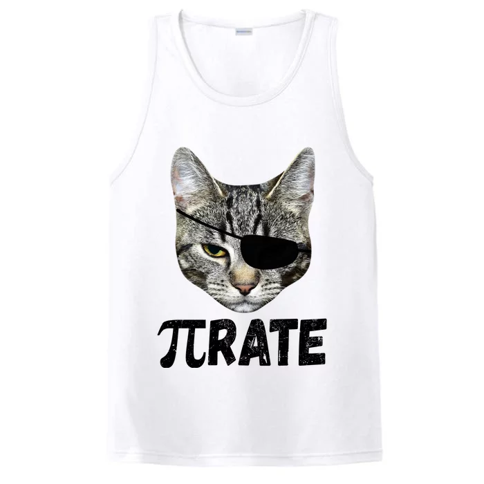 Pi Day Funny Cat Pirate Performance Tank