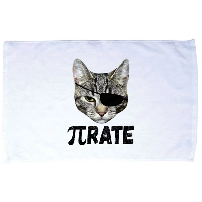 Pi Day Funny Cat Pirate Microfiber Hand Towel