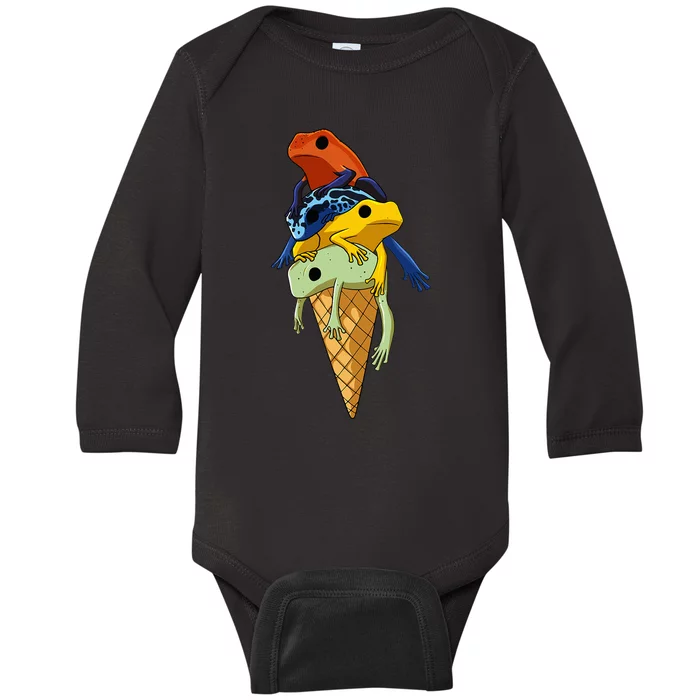 P.O.I.S.O.N Dart Frogs Ice Cream Baby Long Sleeve Bodysuit