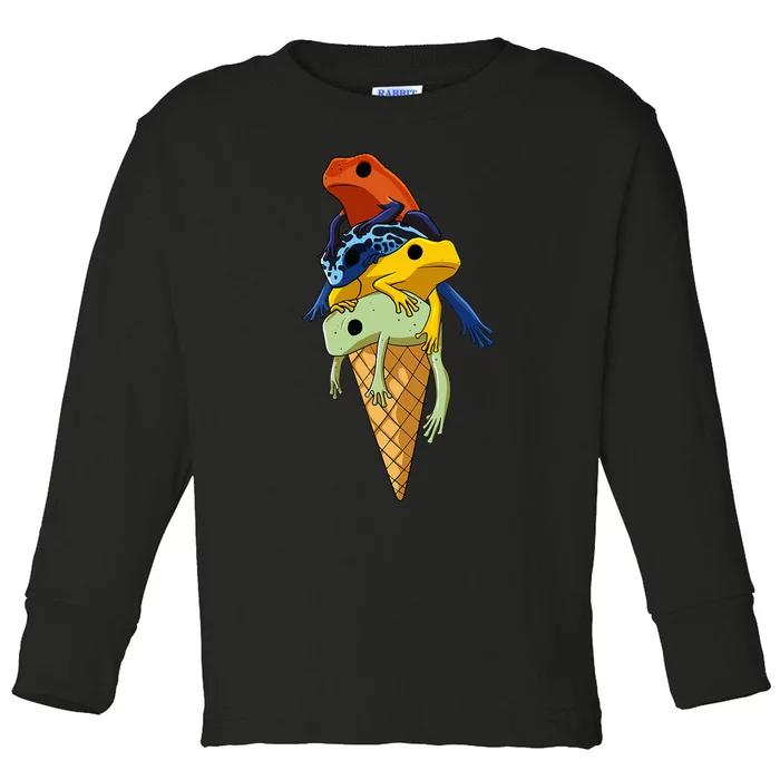 P.O.I.S.O.N Dart Frogs Ice Cream Toddler Long Sleeve Shirt