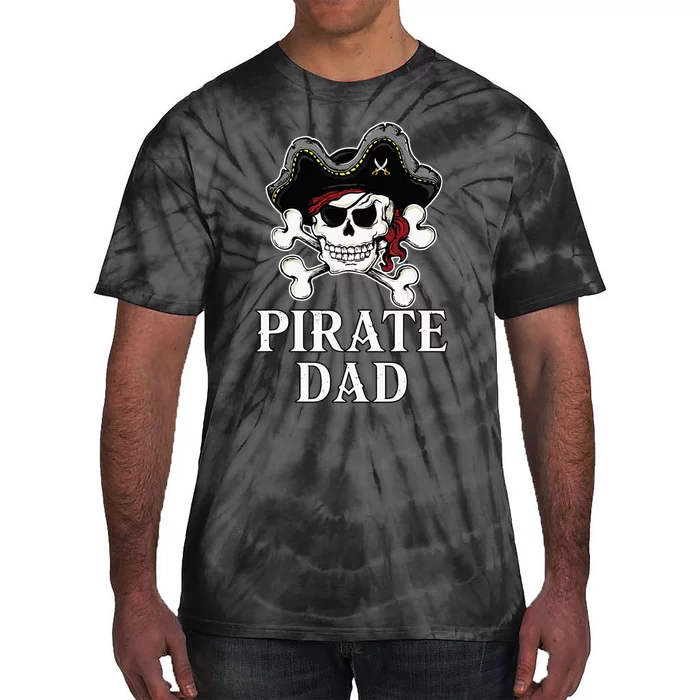 Pirate Dad Funny Halloween Costume Pirate Family Matching Tie-Dye T-Shirt