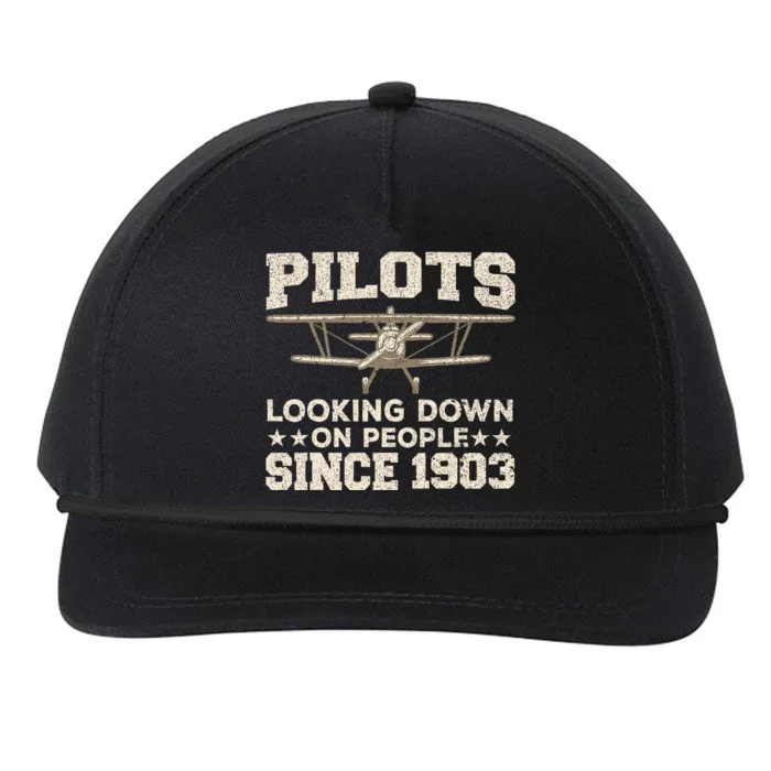 Pilot Design For Women Aviation Airplane Pilot Snapback Five-Panel Rope Hat