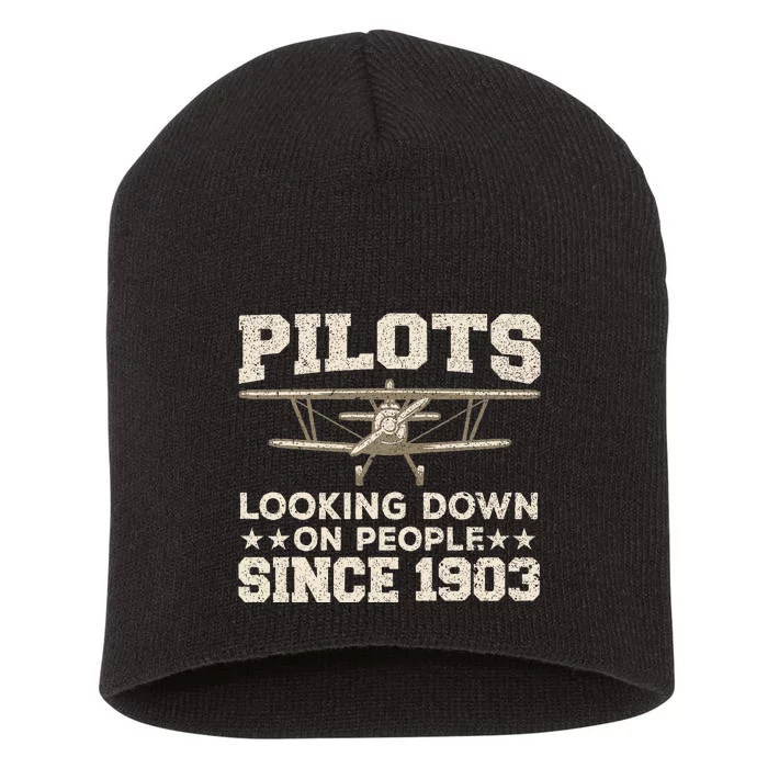 Pilot Design For Women Aviation Airplane Pilot Short Acrylic Beanie