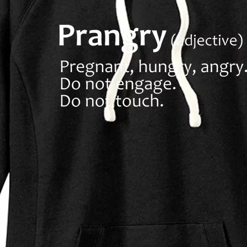 Prangry Definition Funny Pregnancy Announcement Women's Fleece Hoodie