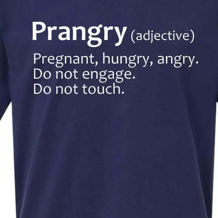 Prangry Definition Funny Pregnancy Announcement Sueded Cloud Jersey T-Shirt