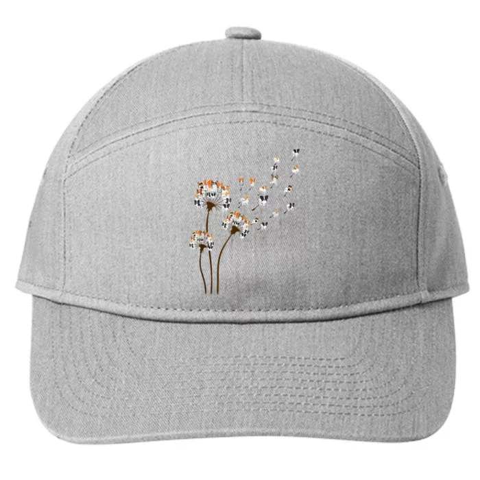 Papillon Dogs Flower Fly Dandelion Dog Mama Dog Lover 7-Panel Snapback Hat