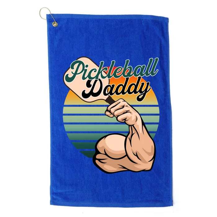 Pickleball Dadddy FatherS Day Pickleball Funny Pickleball Meaningful Gift Platinum Collection Golf Towel