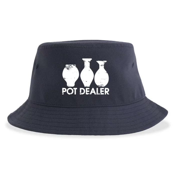 Pot Dealer Funny Clay Pottery Gift Potters Sustainable Bucket Hat