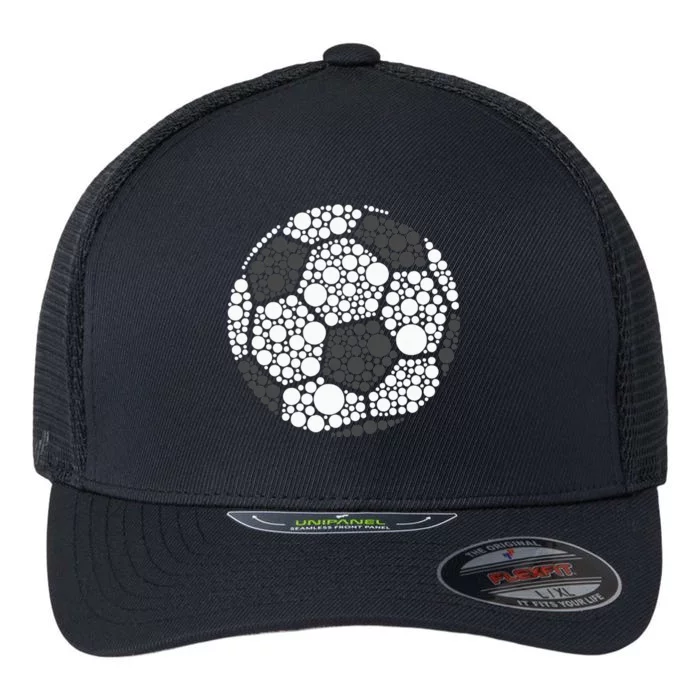 Polka Dot Football Soccer Lover Happy Dot Day Sport Ball Flexfit Unipanel Trucker Cap