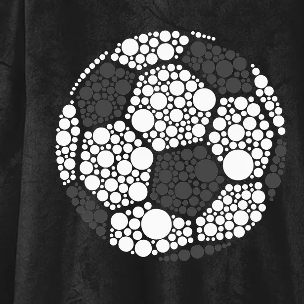 Polka Dot Football Soccer Lover Happy Dot Day Sport Ball Hooded Wearable Blanket